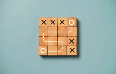 Blocks showing a map