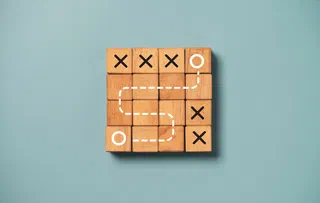 Blocks showing a map