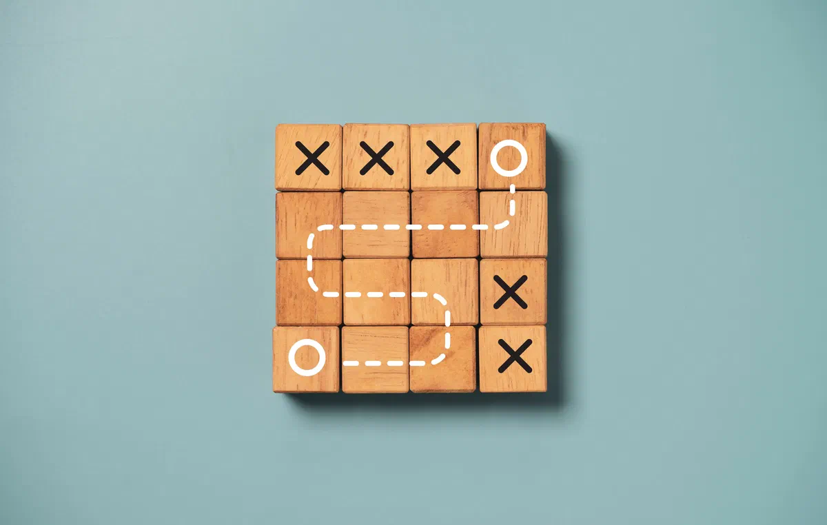 Blocks showing a map