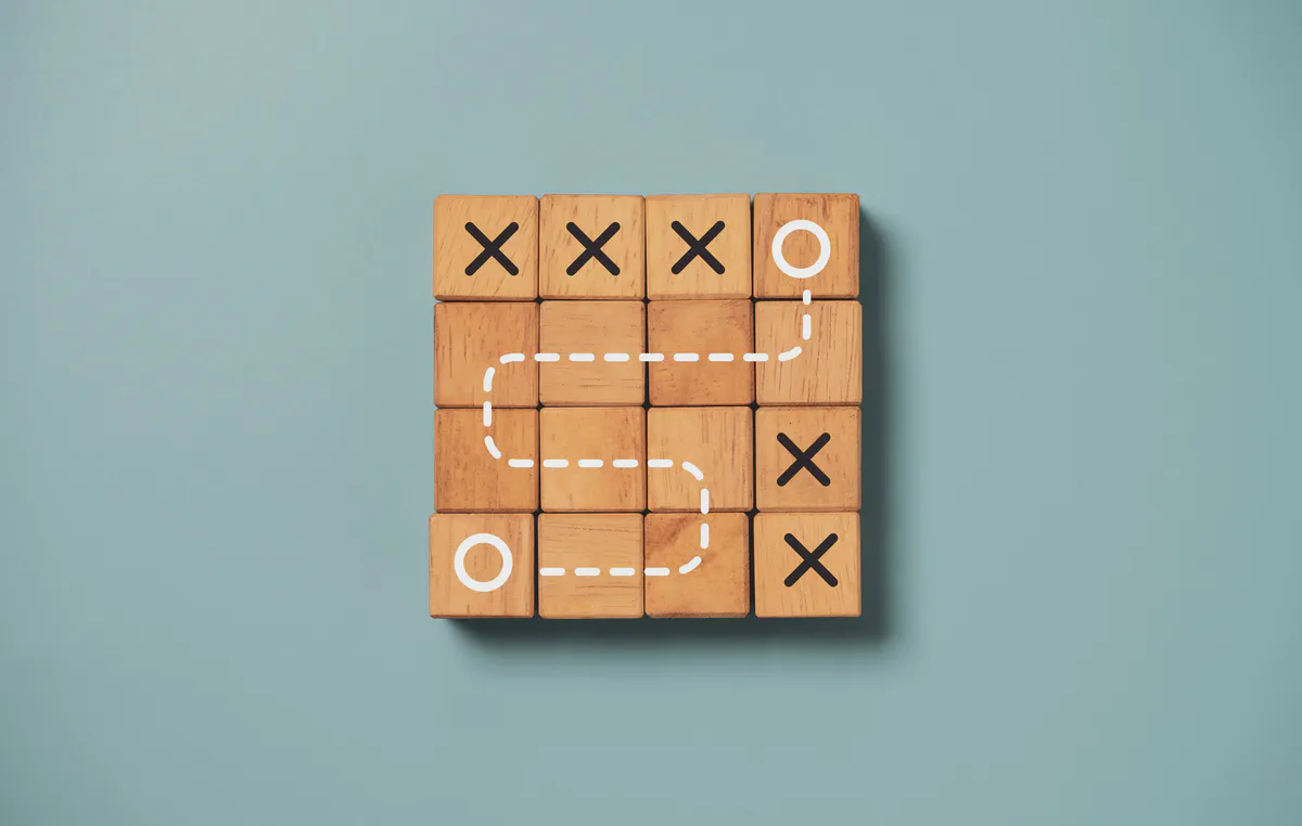 Blocks showing a map