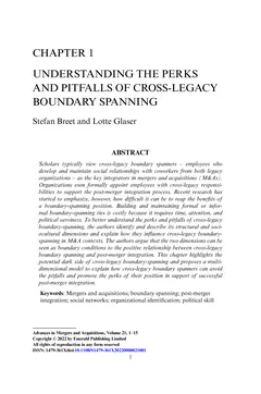 Cover of De Voordelen en Valkuilen van Cross-Legacy Boundary Spanning