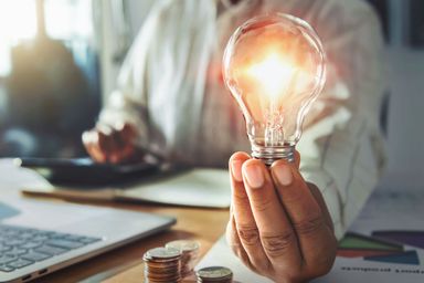 Light Bulb in Hand
