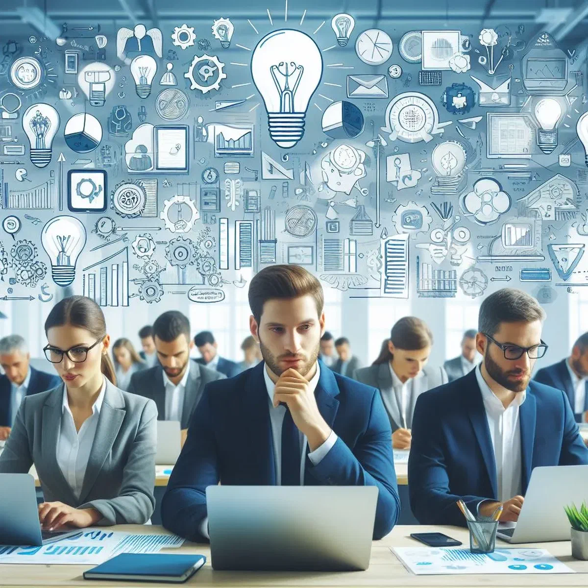 People thinking about innovation.