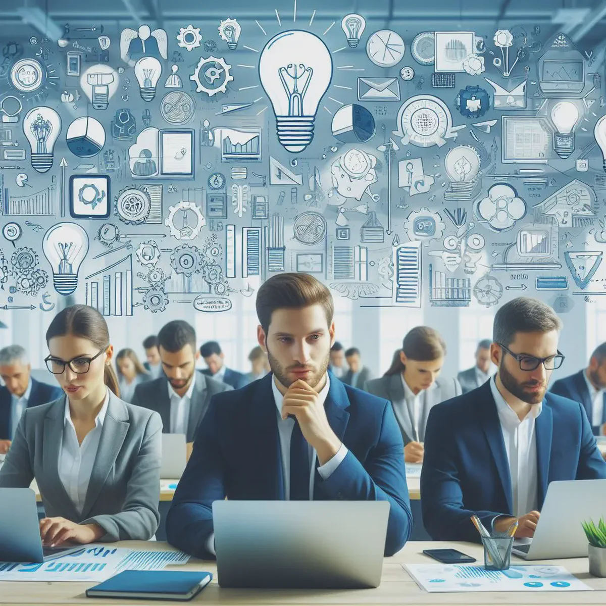 People thinking about innovation.